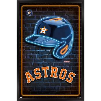 Trends International MLB Houston Astros - Neon Helmet 23 Framed Wall Poster Prints