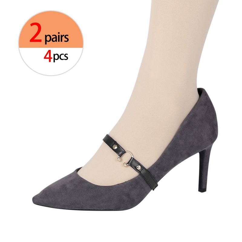 Allegra K Womens U Shape Shoe Lace Belt Shoe Ankle Detachable Elastic Straps for Heels, 4 of 5