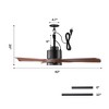 VACZON 42" Black Modern Smart LED Ceiling Fan with Remote and Lights - 4 of 4