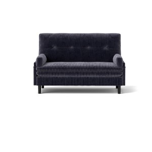 TiramisuBest Grey 2-Seater Sofa Sleeper with Recline Function, Modern Fabric Loveseat Convertible Couch Bed, Sofa for Living & Apartment - 1 of 4