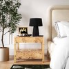 TOV Furniture Brandyss Burl Nightstand White 26"W x 17"D x 22.3"H - 2 of 4