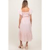 Pinkblush Light Pink Flutter Sleeve Maternity Midi Dress - 4 of 4