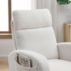 Lyngins Nursery Rocking Chair with Pockets,Upholstered Glider Rocking Chair with Non-slip Feet,Polyester Accent Chair for Bedroom,Living Room - 4 of 4