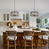 PAKOKULA Modren 4-light Black Drum Chandelier Light with Glam Crystal Shade - 4 of 4
