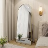 66"x25"  Full Length Mirror, Wall Mirrors Hanging or Leaning Arched-Top Full Body Mirror with Stand for Bedroom, Dressing Room, Gold - 4 of 4