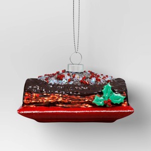 Christmas Glass Buche De Noel Ornament - Wondershop™ - 1 of 3