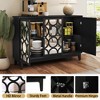 Syemin Decorative Storage Cabinet with 3 Mirror Doors Storage Sideboard, Suitable for Living Room, Entrance and Kitchen Dining Room, - 3 of 4