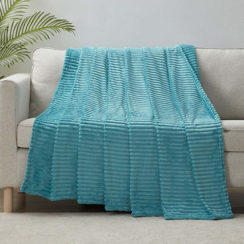 Nestl Cut Plush Fleece Blanket, Lightweight Soft Cozy Blanket, Fuzzy Blankets and Throws for Sofa or Bed, 3 of 11