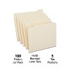 HITOUCH BUSINESS SERVICES Reinforced File Folders 1/5 Cut Letter Size Manila 100/Box TR509000/509000 - 2 of 4