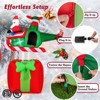 Tangkula 6 FT Christmas Inflatables Xmas Santa Claus in Helicopter Above Gift Box Santa Flying Airplane w/LED Lights & Wind Ropes Holiday Decoration - 2 of 4