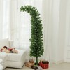 Angel Sar 6ft Whimsical Pencil Christmas Tree, Slim Curly Top Artificial Xmas Tree with 400 Tips, Metal Base - 2 of 4