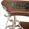 CENGHU Sculptural End Table with Marble Paper Top,  Coffee Table with Curved Serpentine Legs, Tea Table for Dining Room, Living Room, Office, Bedroom - 2 of 4