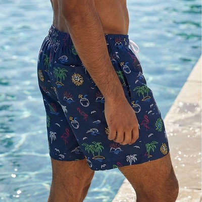 Burnside Men's Navy Tropicana Compression Liner Swim Trunks-X Large — фото 3