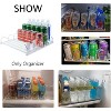 LunaLulinlk Drink Organizer for Fridge, Fridge Organizer Automatic Pusher Glide Width Storage 25 Cans (White) - 2 of 4