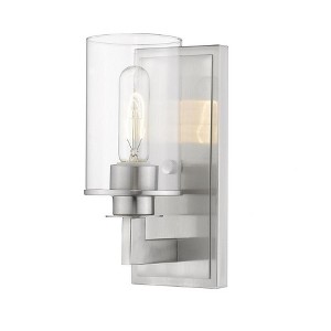Savannah Mid-Century Modern One-Light Wall Sconce - Dimmable Glass Shade, Damp Rated - 1 of 1