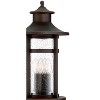 Minka Lavery Industrial Outdoor Post Light Fixture Oil Rubbed Bronze 20 1/4" Seeded Glass for Exterior Barn Deck House Porch Patio - 2 of 3