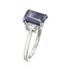 Ross-Simons 2.70 Carat Sapphire Ring With .30 ct. t.w. White Topaz in Sterling Silver - 3 of 4