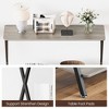 Narrow Console Table, 41" Wide Behind Couch Table, 2 Tier Entryway Tables with Storage Shelf for Living Room - 3 of 4