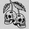 Rerun Island Women Skull Cherries Outlines Short Sleeve Graphic Cotton T-Shirt - 2 of 4