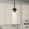 Hudson and Canal 3.5" Wide Pendant with Cylinder Glass Shade - 2 of 4