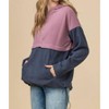 Women's Color Block Hooded Sweatshirt - entro - 2 of 4