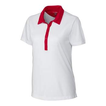 Women's Cutter & Buck Cardinal Chicago Cubs Americana Logo DryTec Forge Stretch Sleeveless Polo Size: Medium