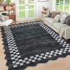 Coucheta Washable Scalloped Rug, Non-Slip Stain Resistant Modern Boho Carpet for Living Room, Bedroom, Dining, Nursery, Multiple Sizes & Colors - 4 of 4