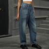 BLUEMING Barrel Jeans for Women Trendy High Waist Casual Wide Leg Baggy Stretch Denim Trouser Ankle Pants - 4 of 4