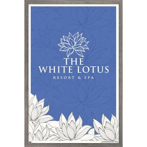 Trends International The White Lotus - White and Blue Logo Framed Wall Poster Prints - 1 of 4