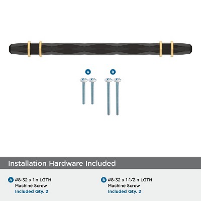 London 6-5/16 inch Black Bronze and Champagne Bronze Cabinet Pull