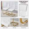 Lyngins Dining Chairs Set of 4/6,Modern Kitchen Chairs with Faux Leather Padded Seat and Gold Metal Legs for Living Room,Office - 4 of 4