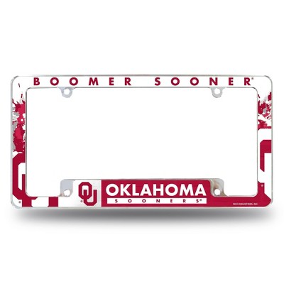 NCAA Oklahoma Sooners All Over Chrome License Plate Frame