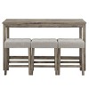 LOVMOR Farmhouse Counter Height Dining Table Set, Bar Table and Chairs Set for Living Room, Dining Room - 4 of 4
