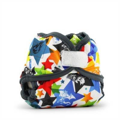 Image of Kanga Care Rumparooz Double Leg Gusset Reusable Cloth Diaper Cover Newborn Aplix Dragons Fly - Castle Gray 4-15lbs