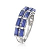 Ross-Simons 3.30 ct. t.w. Sapphire and .20 ct. t.w. White Topaz Ring in Sterling Silver - 3 of 4