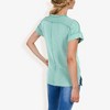 Anna-Kaci Women's Striped Knit Top with Crew Neck and Short Sleeves, Casual Loose Fit Comfortable Blouse - 3 of 4