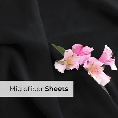 Black Full Deep Pocket Microfiber Sheet Set