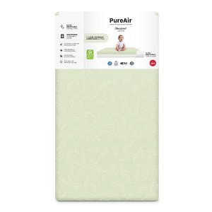 Beautyrest Silver PureAir Two-Stage Crib and Toddler Mattress - Greenguard Gold - White/Green - 1 of 4