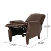 PU Leather Recliner Chair with Rivets, Adjustable Footrest - 2 of 4