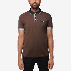 X RAY Men's Short Sleeve ribbed cuffs Polo Shirt - 1 of 4
