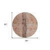 Orange Peach And Brown Abstract Washable Indoor Outdoor Area Rug - 3 of 4