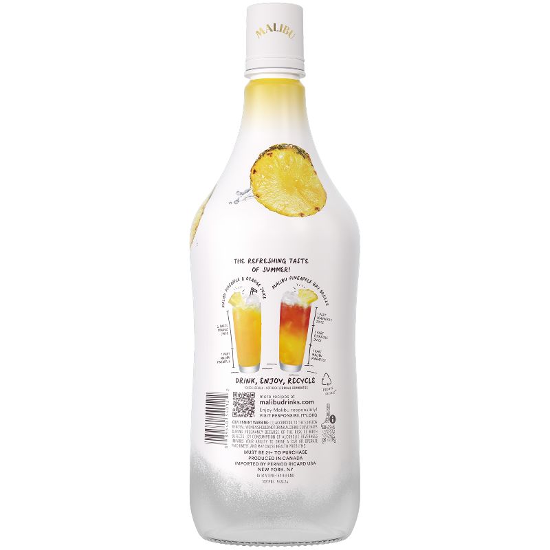 Malibu Caribbean Rum with Pineapple Liqueur - 1.75L Plastic Bottle, 5 of 6