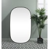 Elegant Lighting Metal Frame Oval Mirror 36x60 Inch in Black - 4 of 4