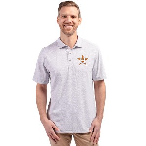 Houston Astros Cutter & Buck Virtue Eco Pique Botanical Print Recycled Mens Polo - 1 of 1