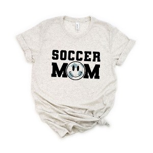 Simply Sage Market Women's Soccer Mom Smiley Face Short Sleeve Graphic Tee - 1 of 4