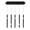 CWI Lighting Flute 5 Light LED Chandelier With Black Finish - 2 of 4