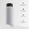JoyJolt Vacuum Insulated Water Bottle with Flip Lid & Sport Straw Lid - 32 oz Large Hot/Cold Vacuum Insulated Stainless Steel Bottle - 3 of 4
