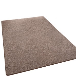 Itopfox Soft Modern Memory Foam Washable Indoor Rug, Non Slip Low Pile Carpet for Living Room, Bedroom, Kids Nursery, Dorm, Home Decor in Brown - 1 of 4