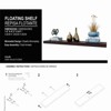 SEVOBAL Utility Storage Shelves Floating Wall Shelf with Modern Minimalist Design for Living Room or Office, Cognac, 9.8"*47.3"*1.5" - 2 of 4