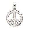 Black Bow Jewelry Sterling Silver 19mm Polished Peace Symbol Pendant - 3 of 4